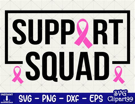 Support Squad Svg Cancer Svg Survivor Svg Cancer Awareness Etsy