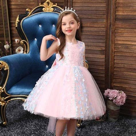 Robe De Princesse Fillette En Hortensia Rose Robe De Princesse