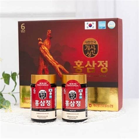 Korean Linh Chi Nonghyup Cao Hong Ginseng Premium Box Of 2 Jars X 240g