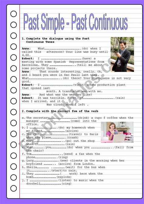 Past Simple Past Continuous Esl Worksheet By Antoarg