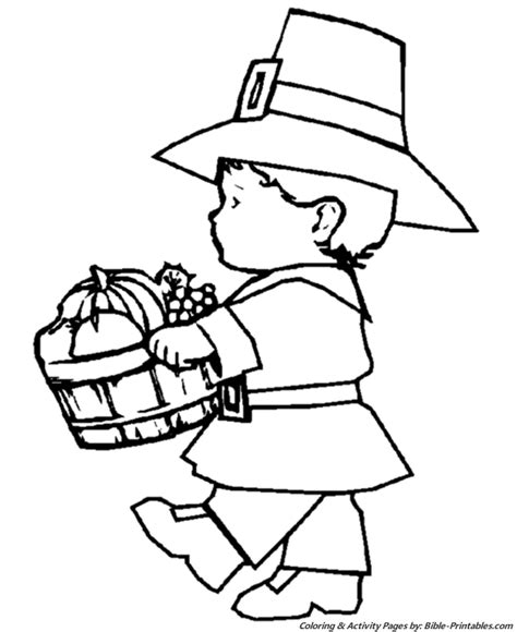 Bible Printables: Thanksgiving Scenes and Fun Coloring pages - Cartoon ...