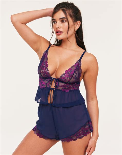 Tammy Dark Blue Camisole And Short Set Xs Xl Adore Me