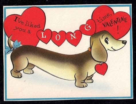 Dachshunds Love Valentine Illustrations Royalty Free Vector