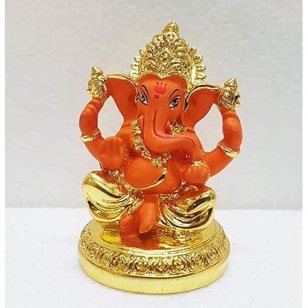 Buy Gold Art India Silver Plated Gaddi Ganesh With Mango Terracotta