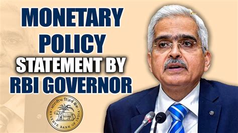 Monetary Policy Statement By RBI Governor Shaktikanta Das RBI