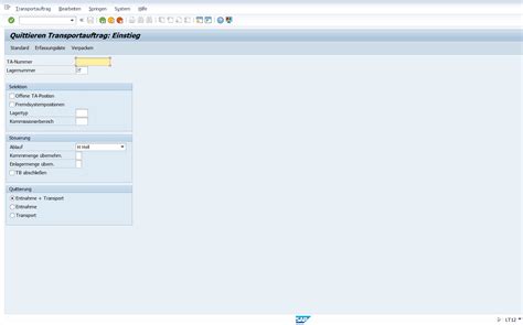 LT12 Quittieren Transportauftrag SAP Transaktion ERPyourself