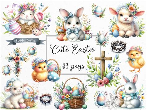 Cute Easter Cute Easter Pngs Cute Easter Clip Art Transparent