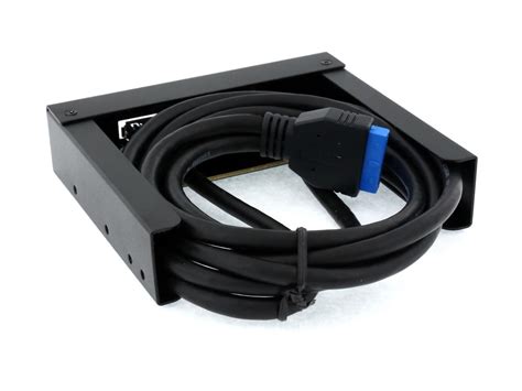 Rosewill Usb 3 0 Front Panel Hub 2 Ports With 20 Pin Connector 3 5 Bay Aluminum Frame Model