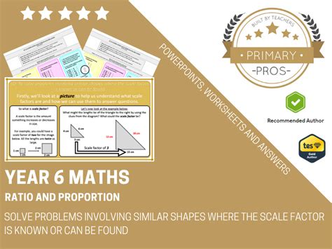 Solve problems involving similar shapes where the scale factor is known or can be found ...