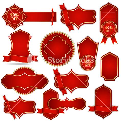 Vector Banners In Royal Red Royalty Free Stock Image Storyblocks