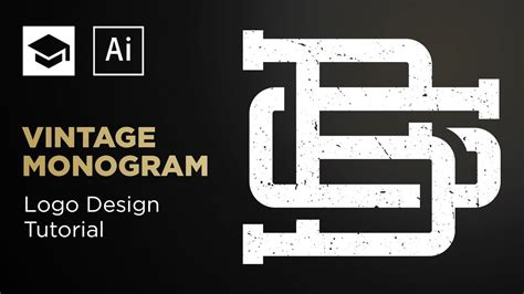 How To Design A Vintage Monogram Adobe Illustrator Tutorial YouTube