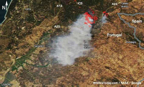 Large Fires Hit Areas In Portugal And France Wildfire Today