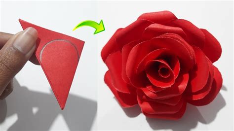 How To Make Paper Rose Easy Beautiful Paper Rose Flower Making Idea