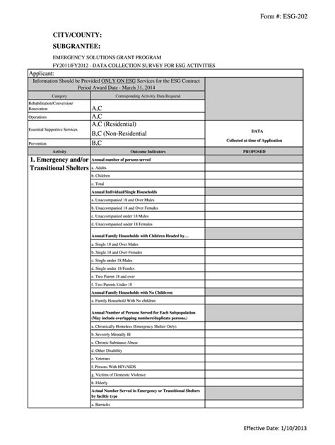 Fillable Online Esg Data Collection Form Fax Email Print Pdffiller