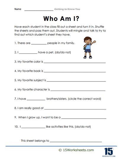 Getting To Know You Worksheets 15 Worksheets Worksheets Library