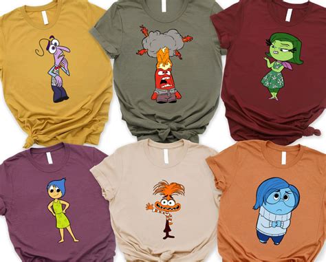 Inside Out Characters Shirts Inside Out Shirt Inside Out 2 Shirt Inside Out Group Matching