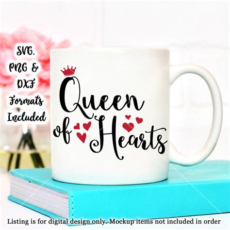 Queen Of Hearts Valentines Day Queen Svg Valentines Alice Etsy