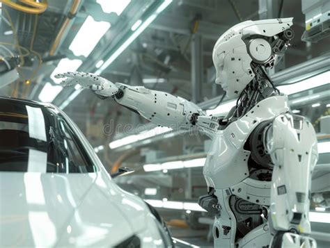 Futuristic Car Assembly Line With Robotic Precision Stock Image Image