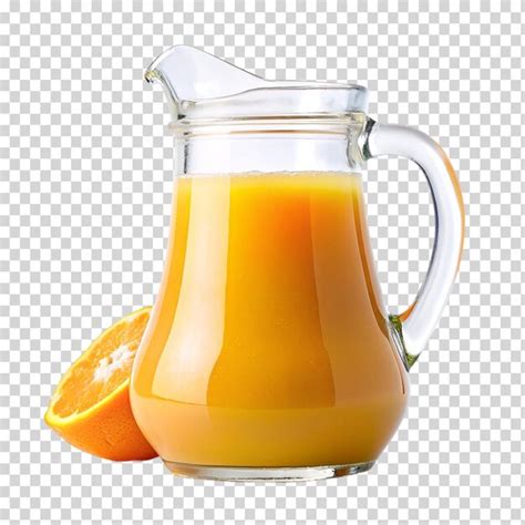 Premium Psd Orange Juice In A Glass With Slices Of Orange Isolated On