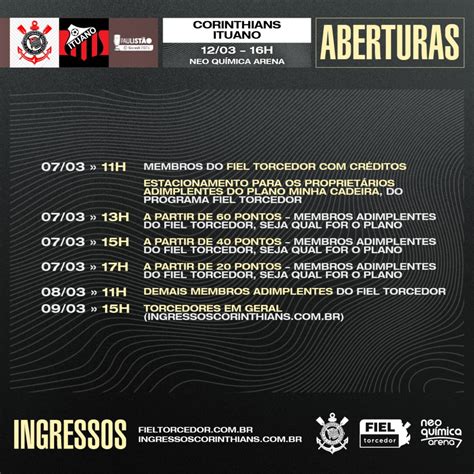 Corinthians Abre Venda De Ingressos Para Jogo Contra O Ituano Pelas Quartas De Final Do Paulistão