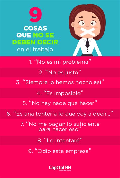 Cosas Que No Debes De Decir En El Trabajo Consejos Para La Búsqueda