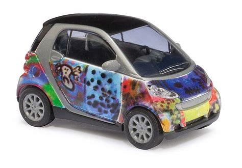 Busch 46118 Smart Fortwo 07 Puzzlesmart Graffiti PKW H0 Modellbahn