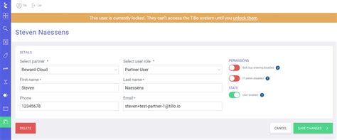 How do I unlock a user? (Partners) – Tillo Help Centre