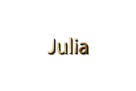 Julia Name 3d 16618631 Png