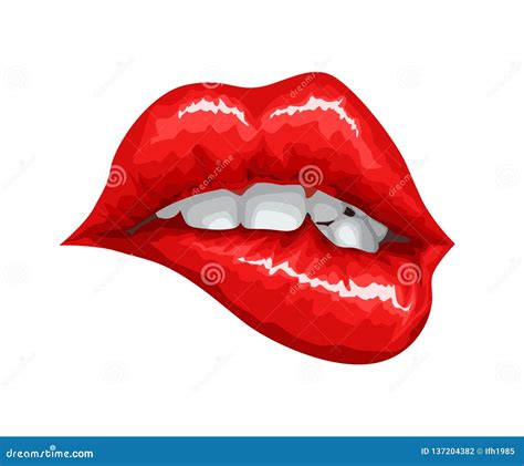 Lip Bite Stock Illustrations 835 Lip Bite Stock Illustrations Vectors And Clipart Dreamstime