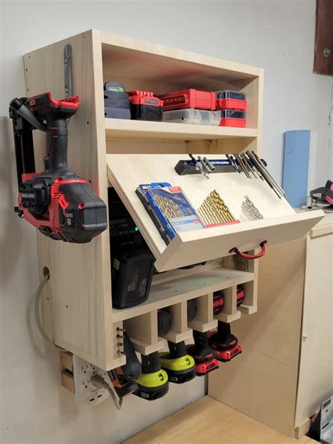 Drill Storage And Charging Station Plans Diy Montreal