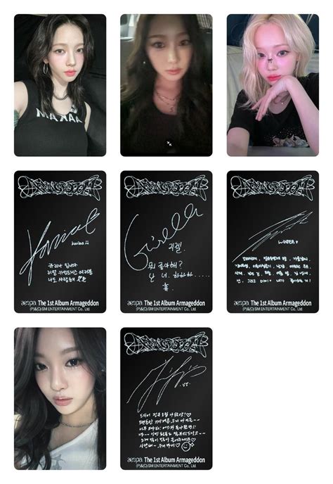 AESPA Armageddon Fanmade Photocard Template Front And Back In 2024