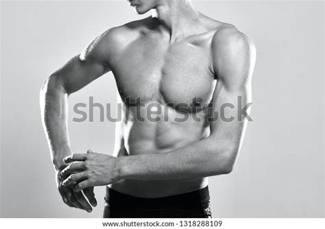 Muscled Naked Man Taurus Muscular Naked Stock Photo