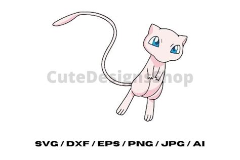 Mew Pokemon Svg Png Dxf Ai Eps Cricut Machine Etsy