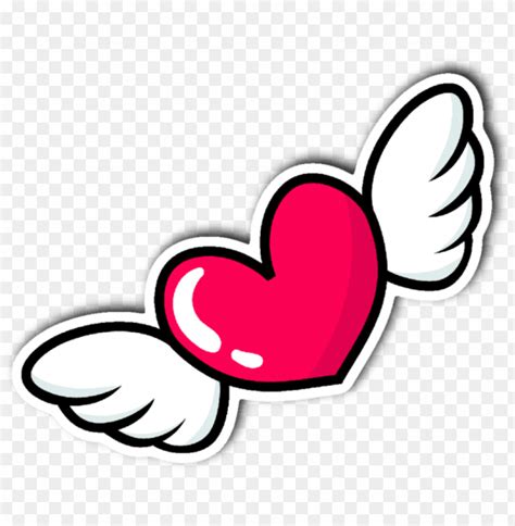 Heart With Wings Vinyl Die Cut Sticker Love Sticker Heart Png