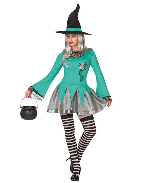 Disfarce Bruxa Mulher Verde Halloween Disfarces Adultos Mascarilhas E