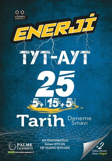 PALME YKS TYT AYT ENERJİ TARİH 25 DENEME SINAVI VİDEO ÇÖZÜMLÜ