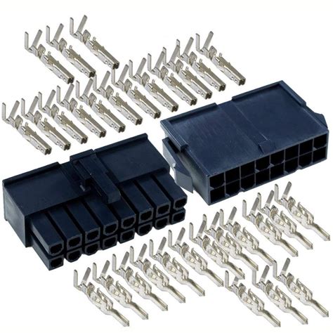 Molex 16 Pin 3mm Pitch Micro Fit Male Connector Housing With Crimping Pins 1 Set Roboticsdna