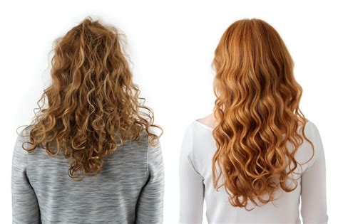 Mulher Antes E Depois Do Tratamento Do Cabelo Sal O Profissional De