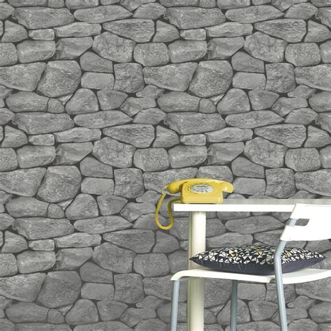 🔥 Download Holden Stones Grey Dry Stone Wall Rock Brick Effect