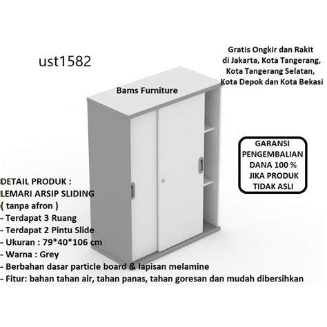 Jual Lemari Geser Sliding Arsip Dokumen Merek Uno UST1582 Di Jamin Ori