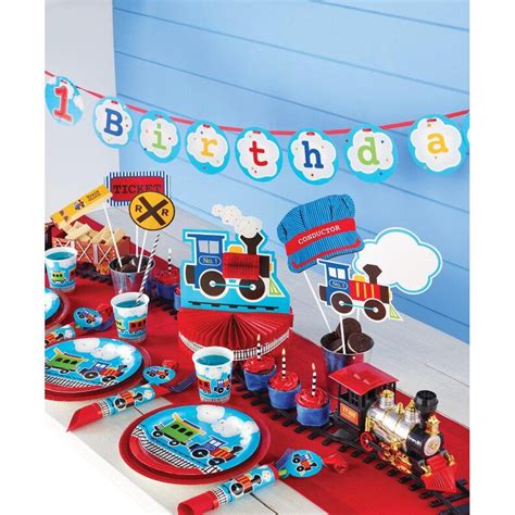 Jumbo Train Shape Party Balloon Train Happy Birthday Party Etsy