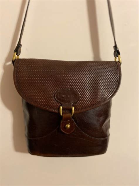 Vintage Leather Oroton Crossbody Saddle Bag Brown Ebay