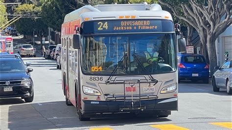 San Francisco Muni 2016 New Flyer Xcelsior Xde40 8836 On Route 24