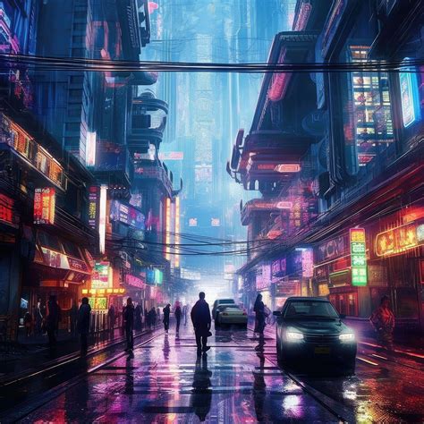 Cyberpunk Futuristic City Free Stock Photo | picjumbo