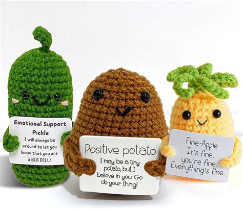 Amazon Pcs Mini Funny Positive Potato Inch Knitted Potato Toy