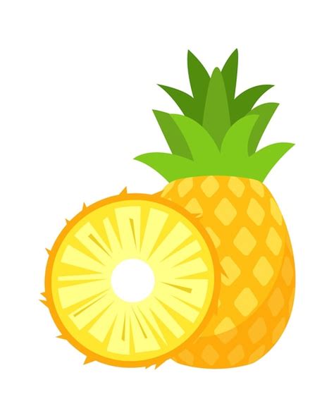 Premium Vector Pineapple Tropical Fruit Vector Illustration