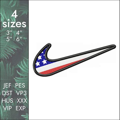 Nike Usa Embroidery Design Custom Country Flag Logo Swoosh Inspire