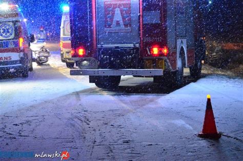 Wypadek w Trzciance Dwie osoby w szpitalu FOTO Codziennik mławski