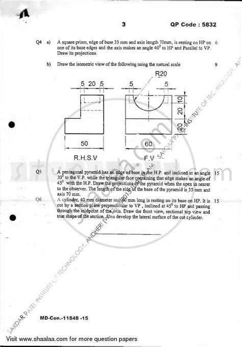 Engineering Drawing 2015 2016 BE Civil Engineering Semester 2 FE First