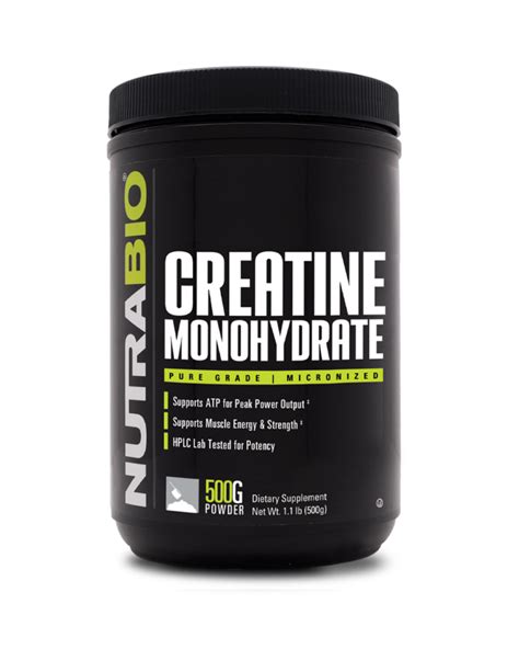 Nutra Bio Creatine Monohydrate Pure Grade Micronized 100serv 500g